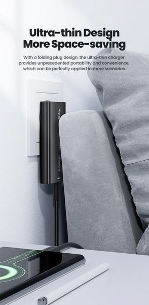 Зарядний пристрій Tooki TCT67-16 67 Вт, 1 USB-A + 1 USB-C PD QC ins408 фото