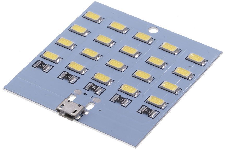 Cветодиодная панель LED SMD 5V 5730 на 20 светодиодов micro-USB (1шт) ins398 фото