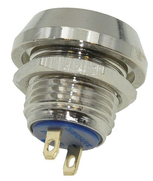 Кнопка антивандальная d17,5mm різьблення 12mm h17mm 2 контакти кн507 фото