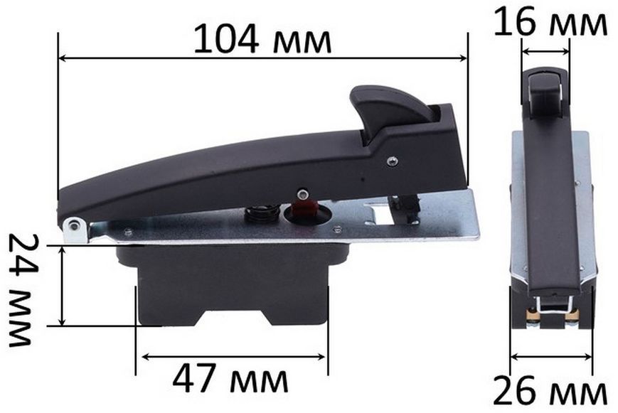 Кнопка болгарки Интерскол УШМ-180/1800 кн234 фото